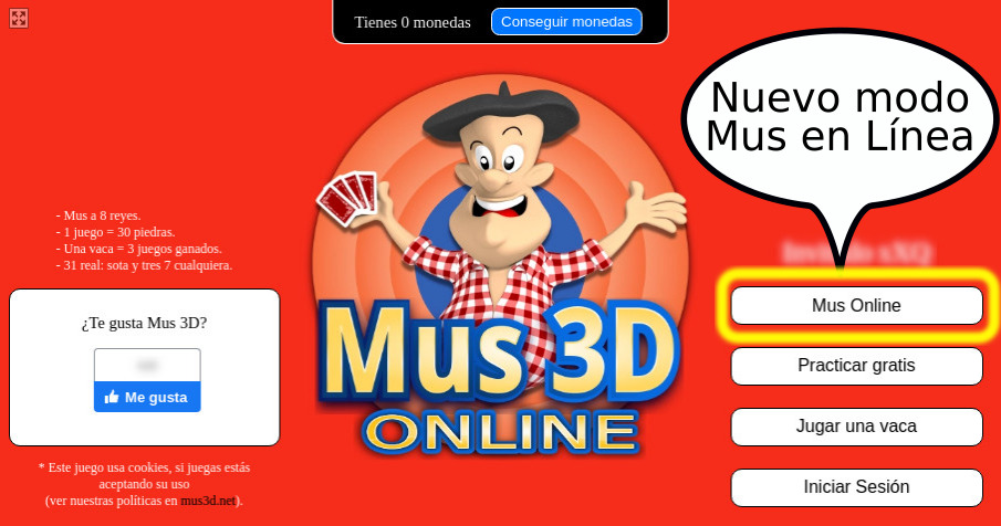 Modo Mus Online en Mus 3D